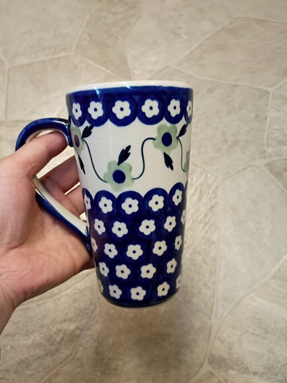 Polish Pottery Tall Mug